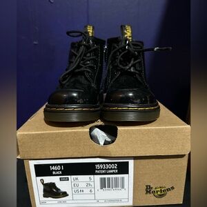 Dr. Martens patent leather toddler boot.